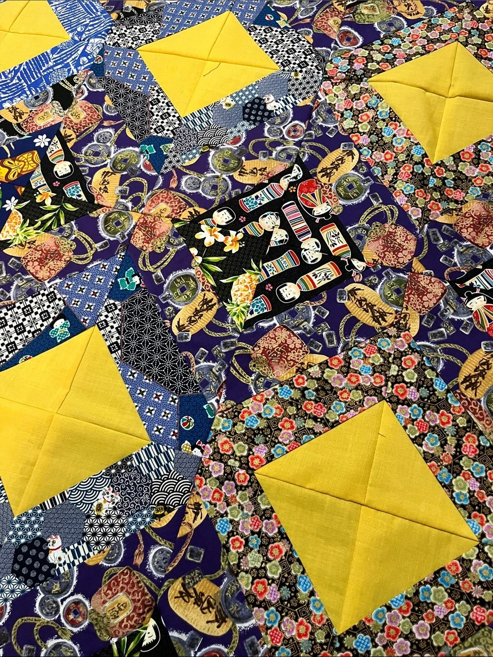 Quilt top unfinished 43” x 50 1/4”